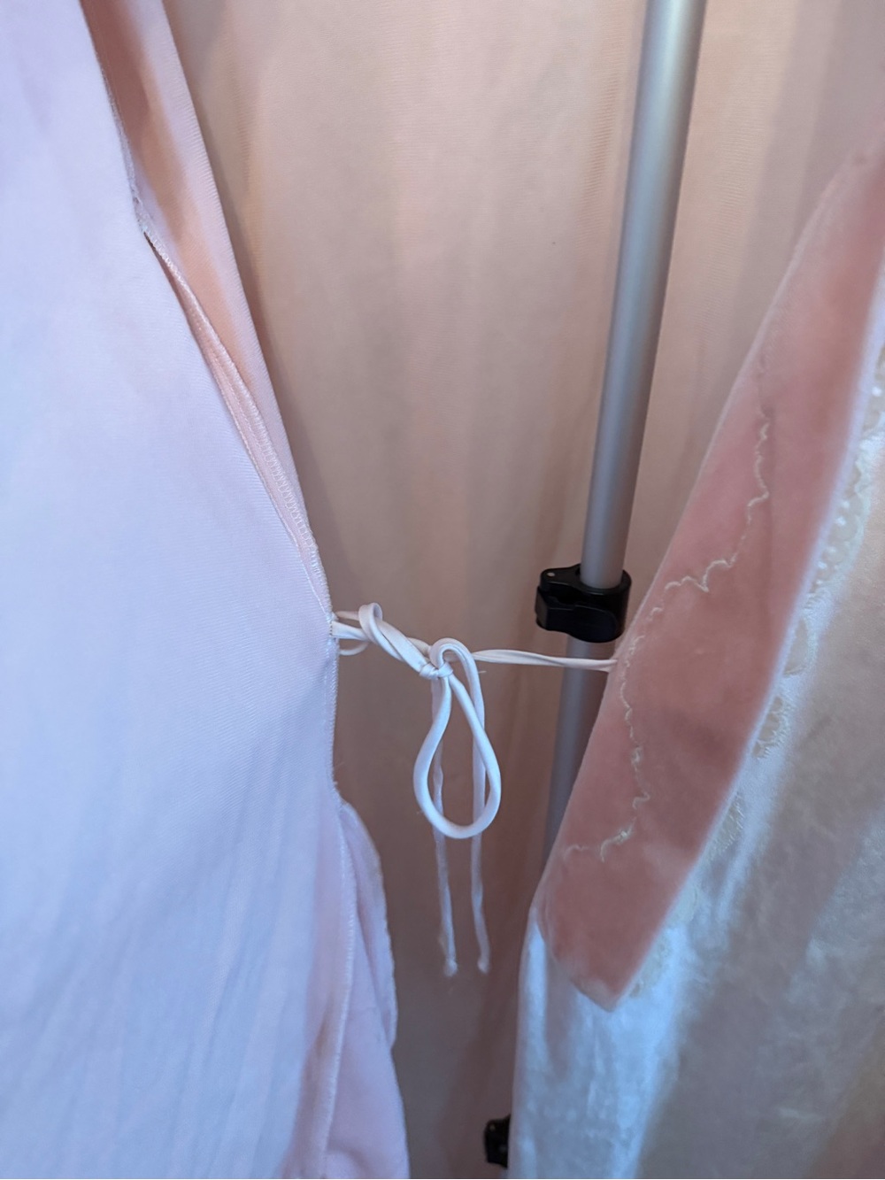 Vintage Christian Dior Pink Lace-Trim Kimono Robe M - Picture 11 of 15